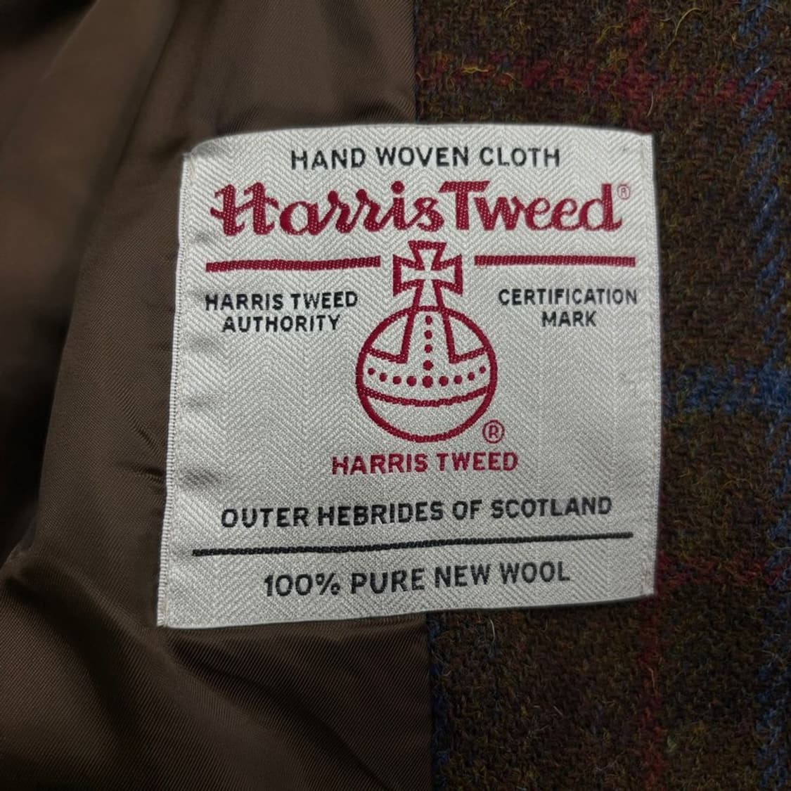 해리스트위드 원단 울 체크 코트 v2142 상품이미지8