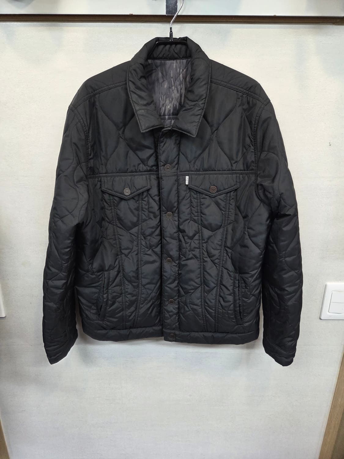 리바이스 밀리터리 카모 리버시블 퀄팅 트러커 패딩자켓 L 상품이미지1