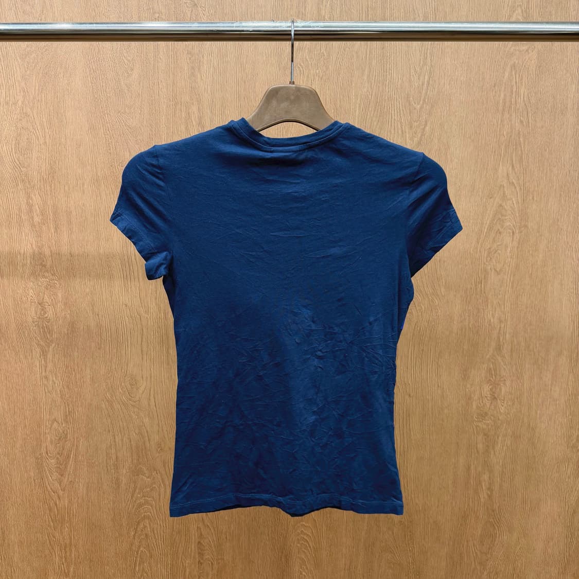 알렉산더 맥퀸 반팔 티셔츠 스플래시 아트 패턴 디테일 슬림핏 네이비 상품이미지3