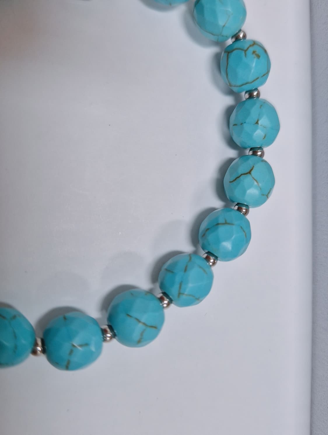 터키석&헤마타이트 원석 묵주 팔찌 상품이미지3