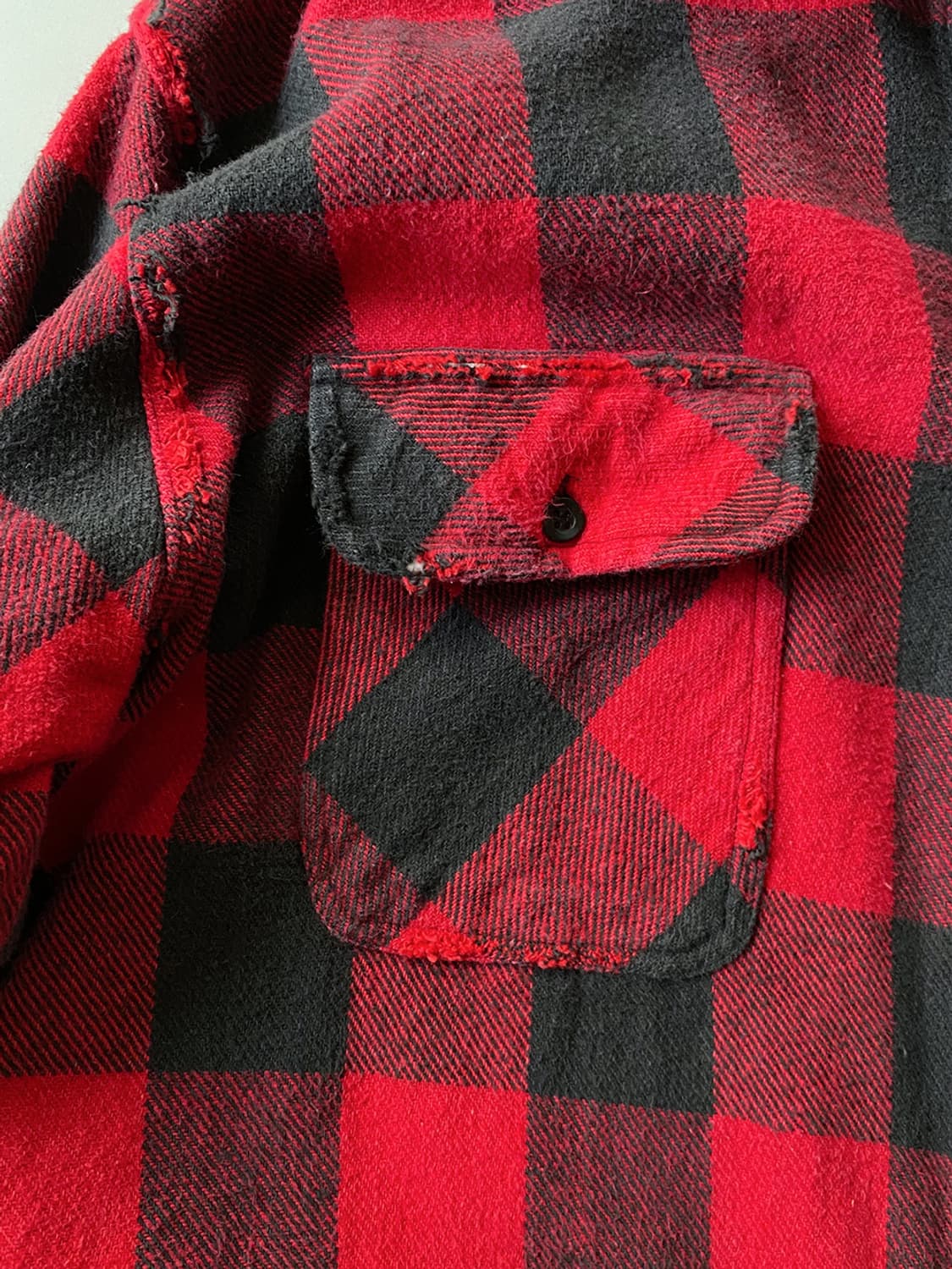 60s 빈티지 Bud Berma 디스트로이드 플란넬 셔츠 상품이미지5