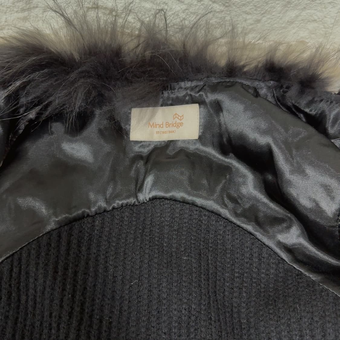 빈티지 Mind bridge 라쿤퍼 차졸 니트 조끼 베스트 상품이미지3