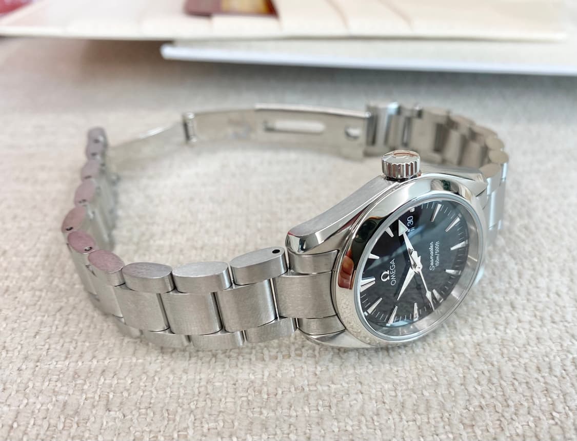 오메가 아쿠아테라 여성용2577.50 블랙 29mm 쿼츠 스틸 상품이미지5