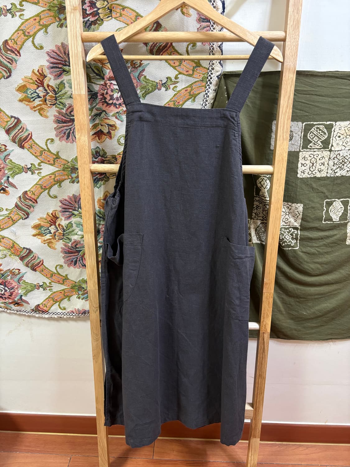 히피 모리 하구미 딥 그레이 레이어드 원피스  상품이미지1