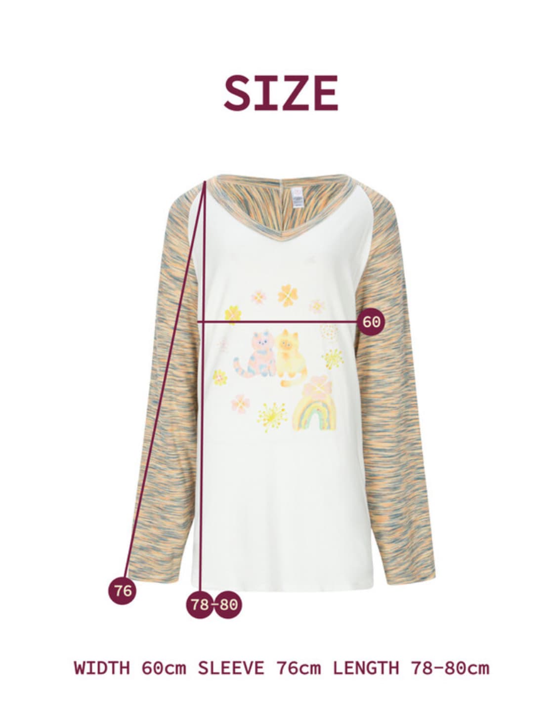 🍀민지에나 클로버 티셔츠 - 오렌지 컬러🐈 상품이미지5