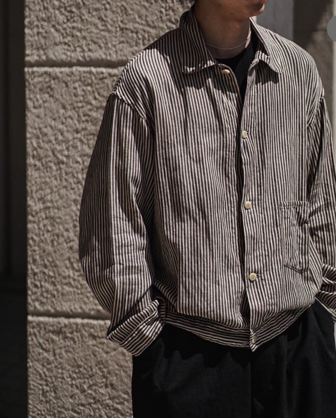 코모리 Comoli 스트라이프 블루종 3size 상품이미지1