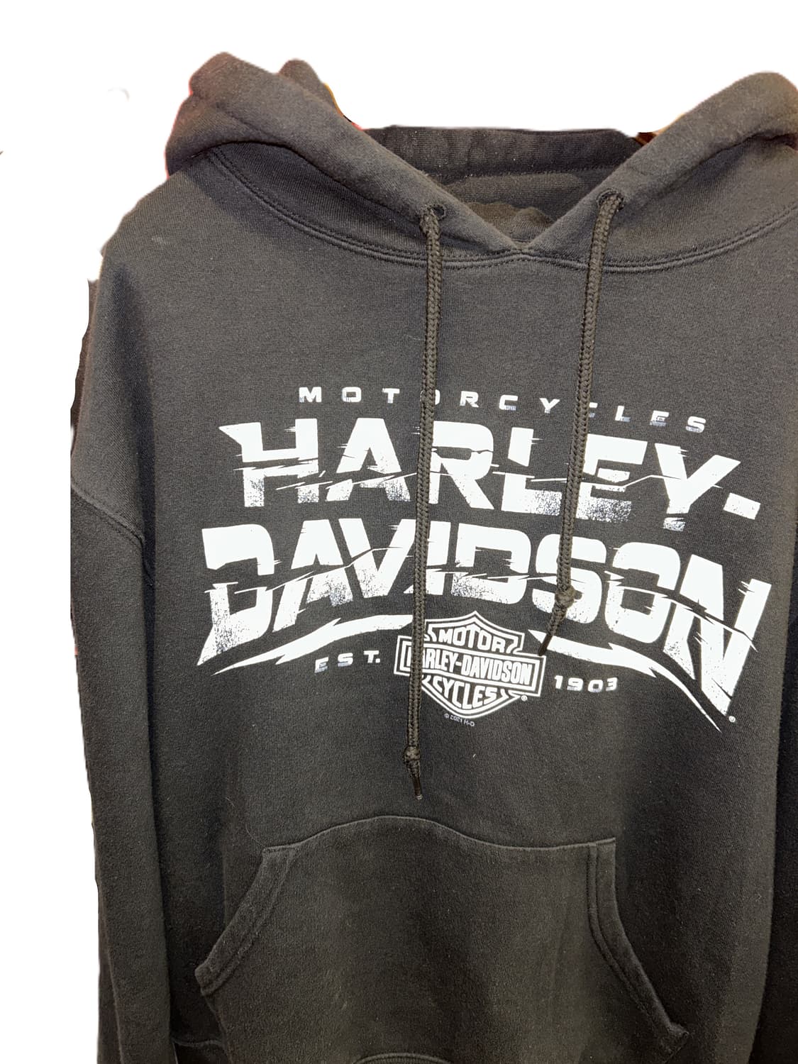 Harley Davidson 블랙 빅로고 후드티 상품이미지2