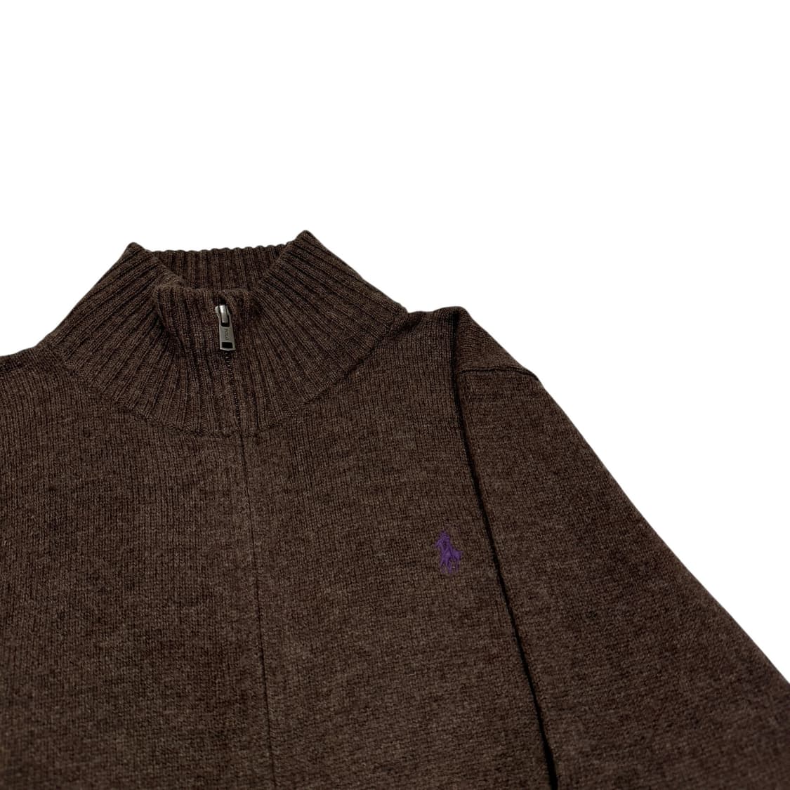 폴로 랄프로렌 빈티지 브라운 니트집업 자켓 L 상품이미지2