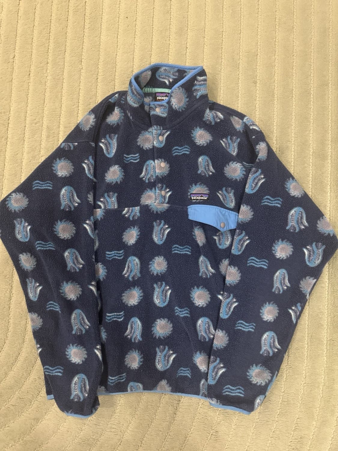 22SP 파타고니아 신칠라 스냅T 네이비 해초 패턴 상품이미지1