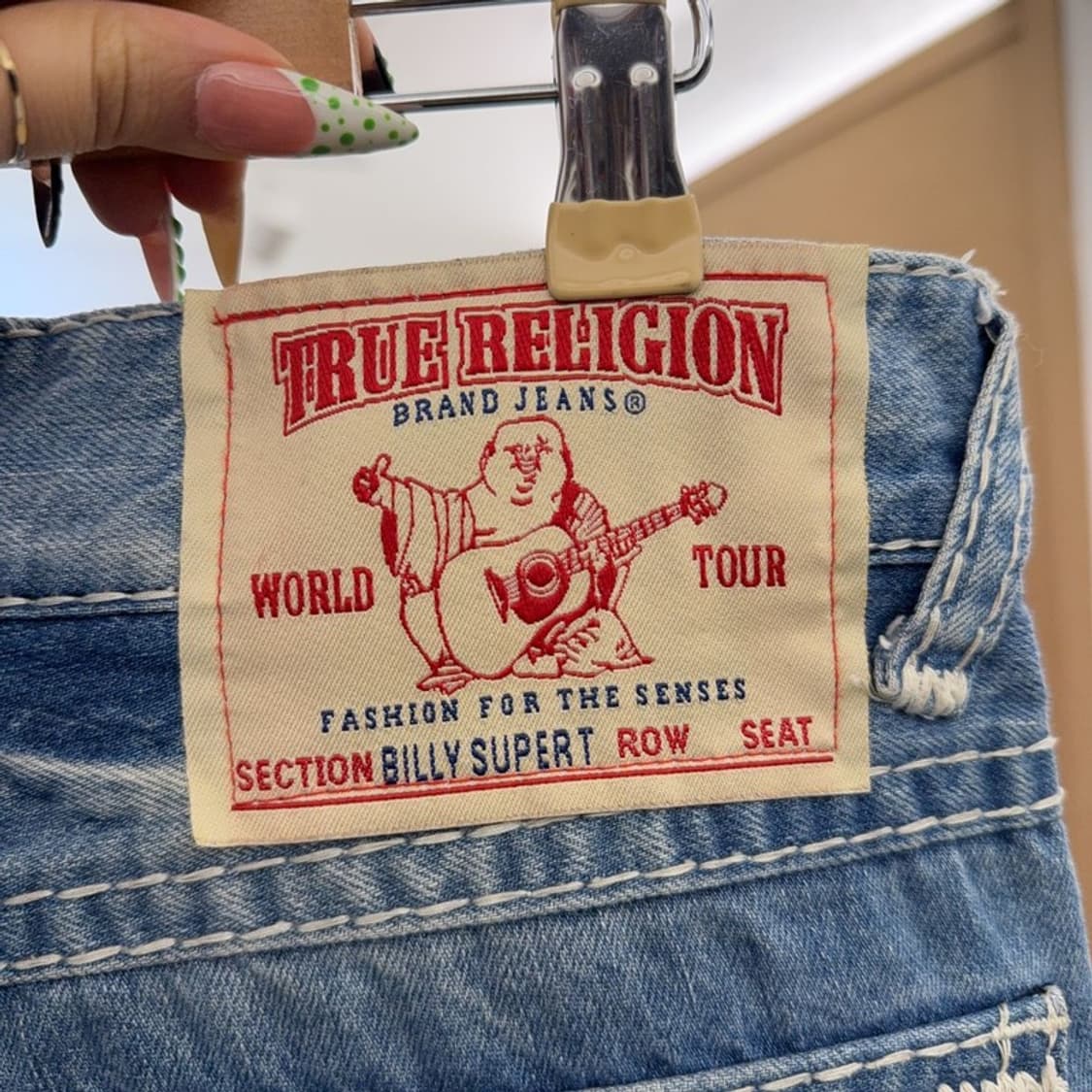 트루릴리전 빌리슈퍼티 Y2K 데미지 데님 청바지 28인치 C09134 상품이미지5