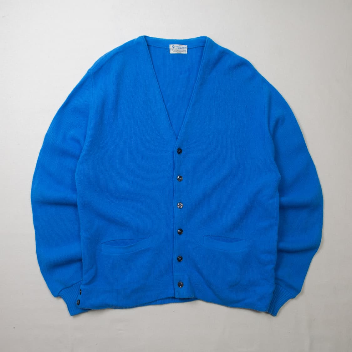 70s 버진 올른 아크릴 가디건 블루 상품이미지1