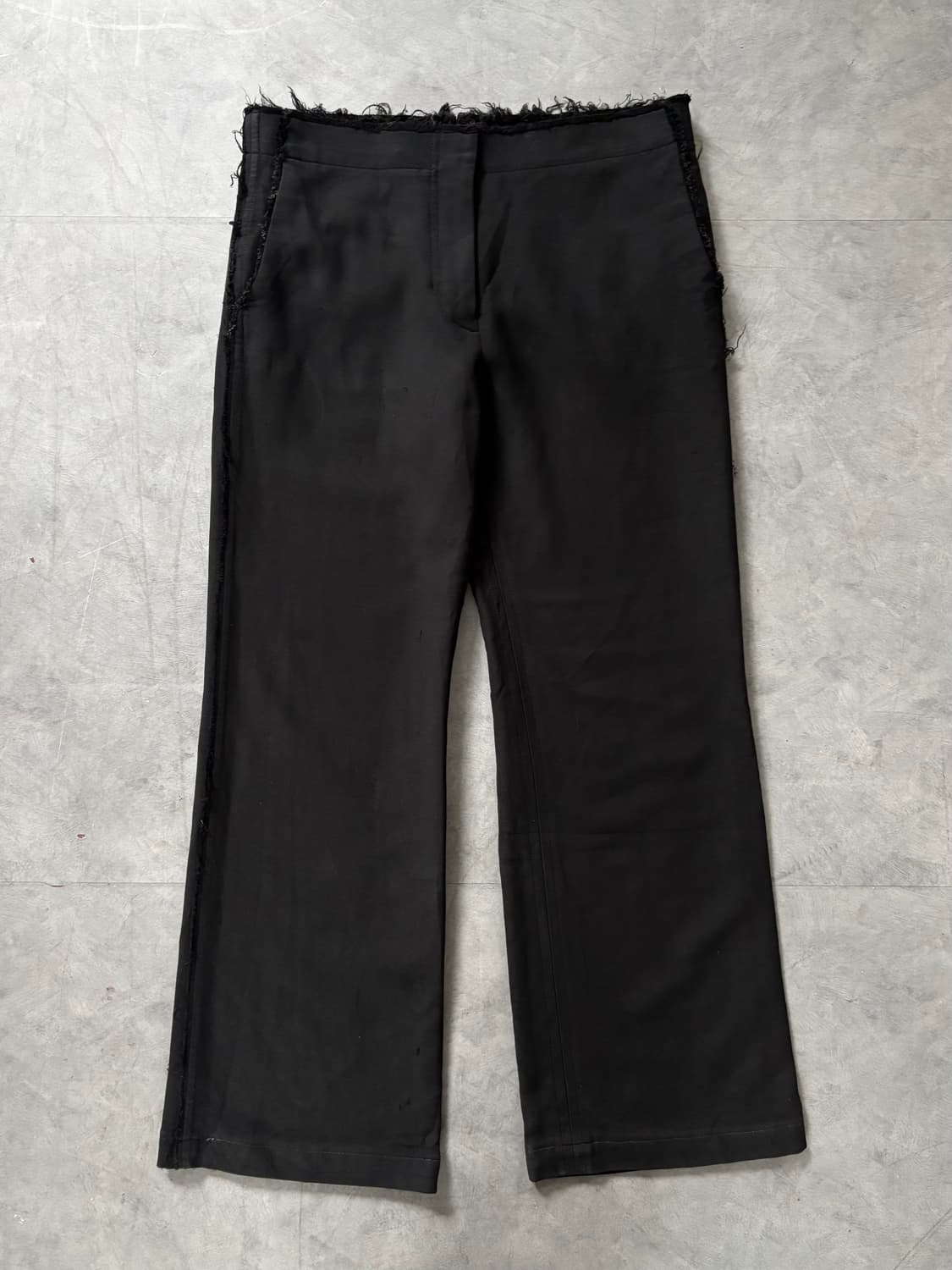 Helmut Lang 헬무트랭 블랙 프린지 와이드 팬츠 상품이미지1