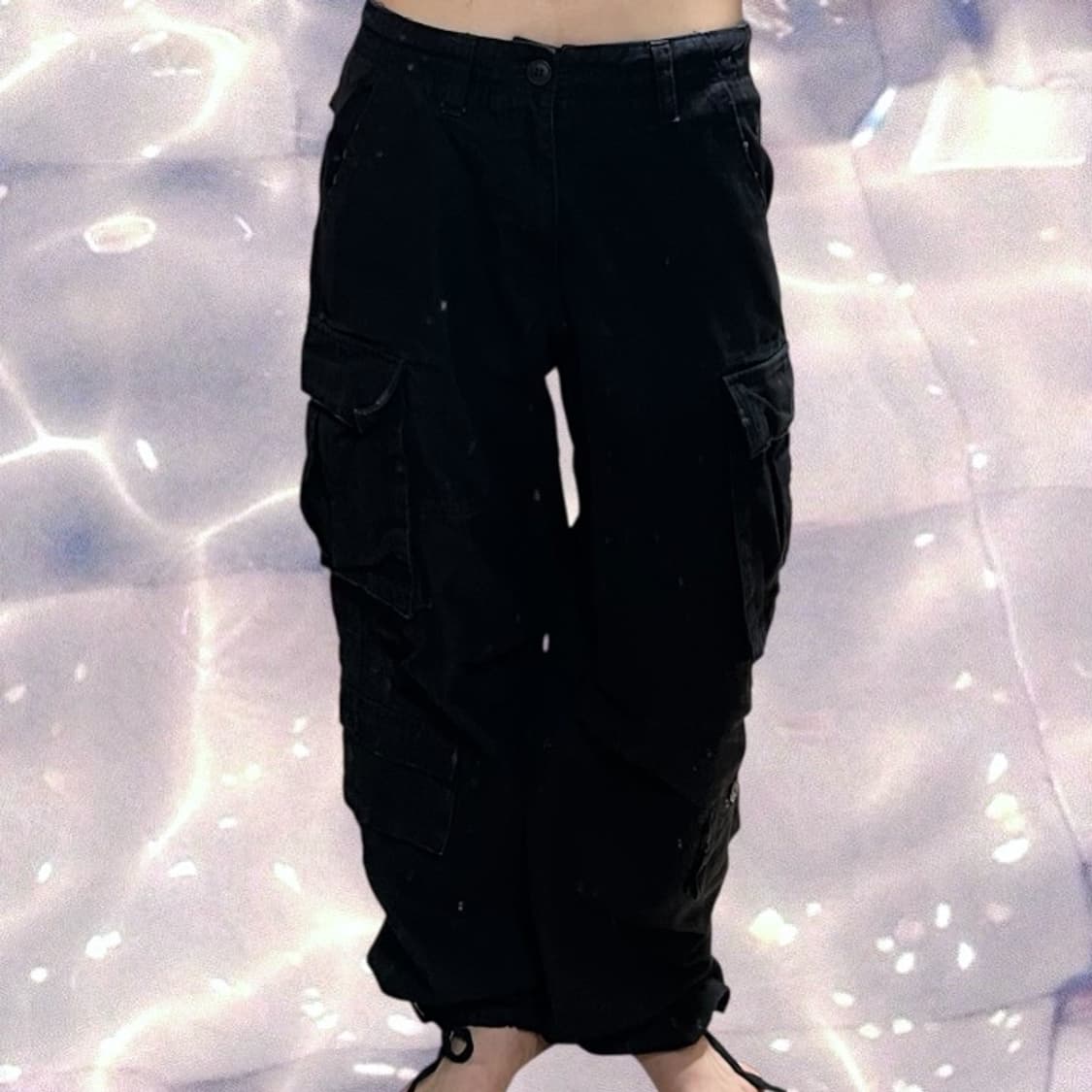 빈티지 블랙 카고 와이드 팬츠 30  상품이미지3
