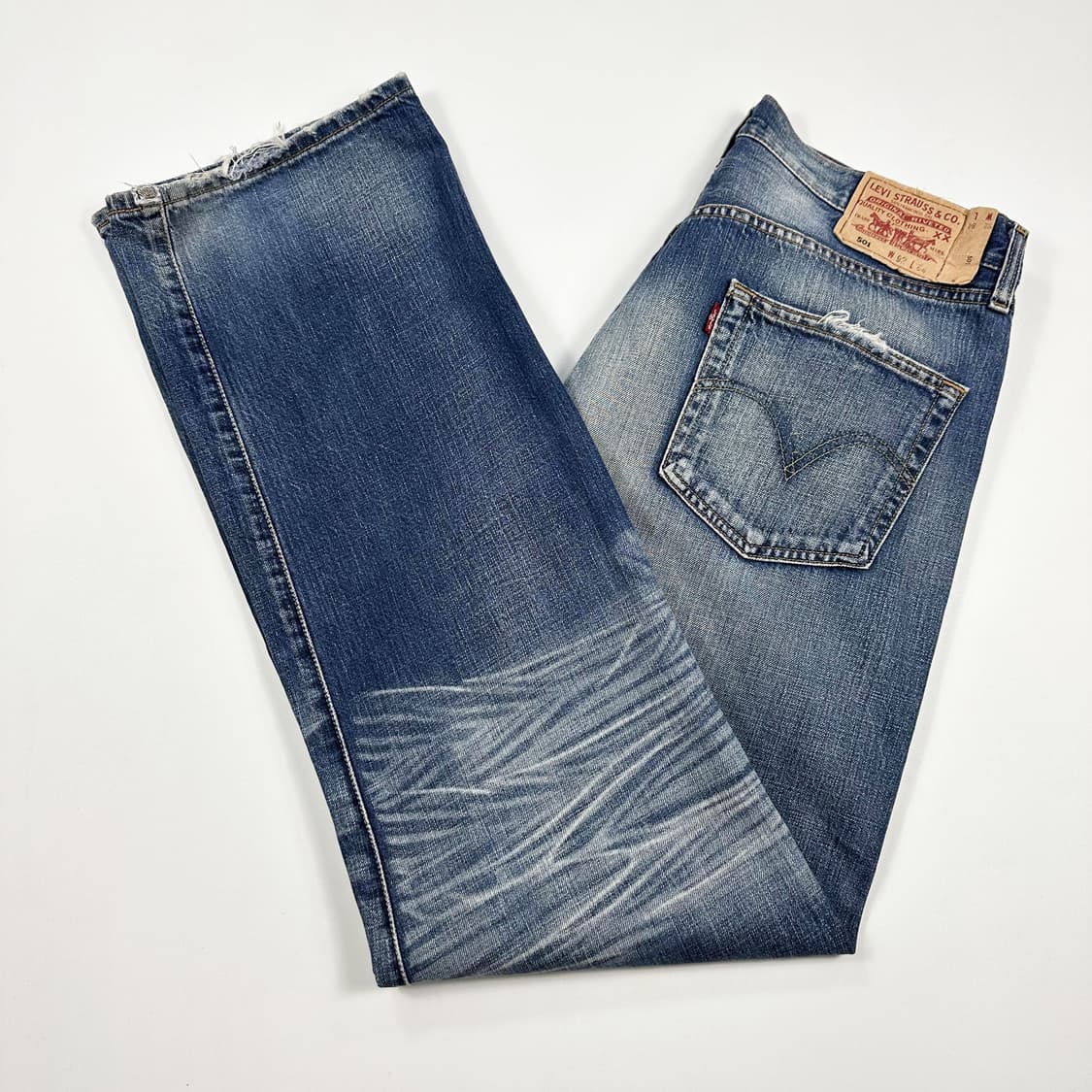 리바이스 501 오리지널 워싱 데님 팬츠 (36인치) 상품이미지2