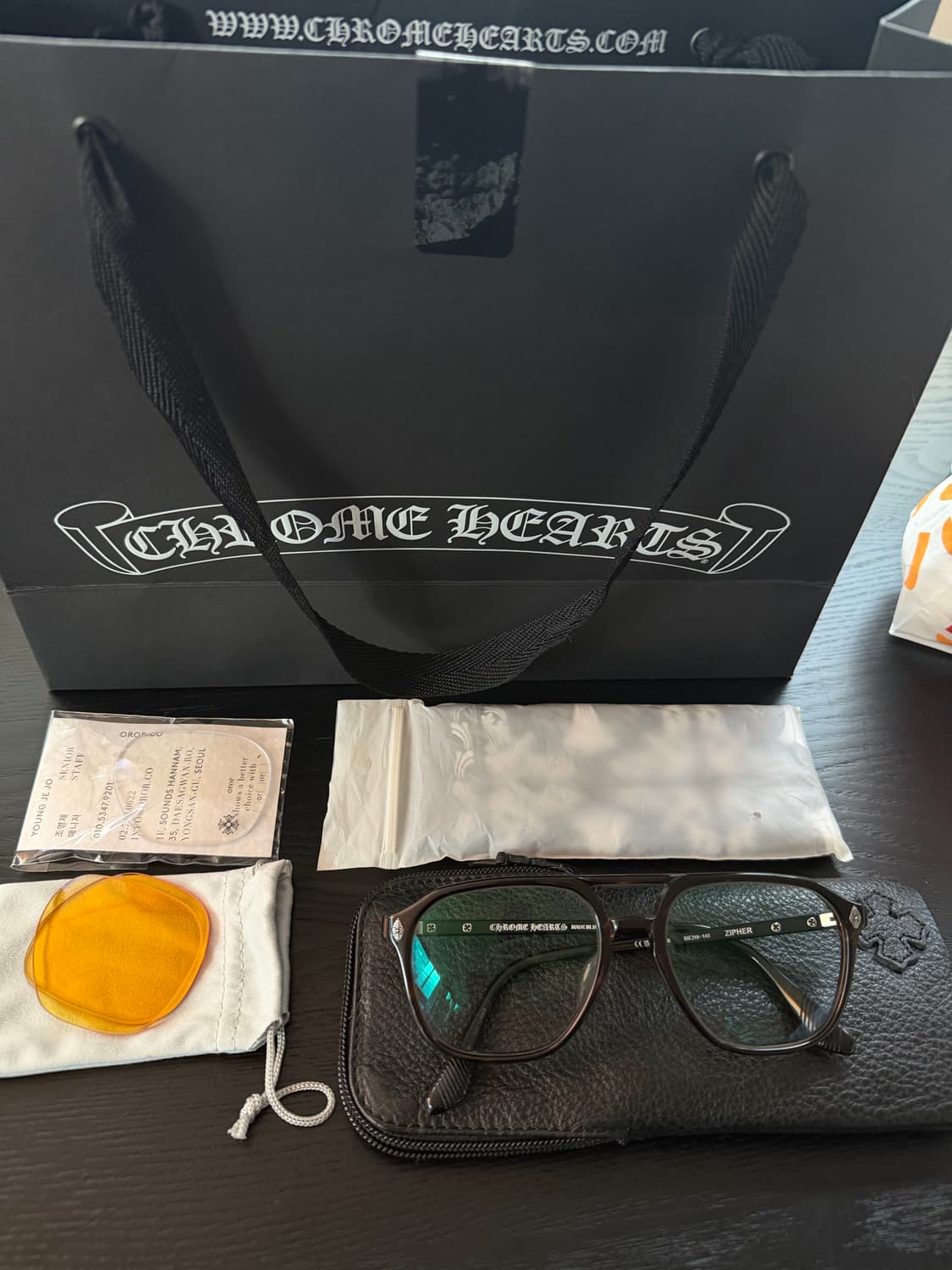 크롬하츠 지퍼 다크 톨토이즈 블랙 안경 상품이미지1