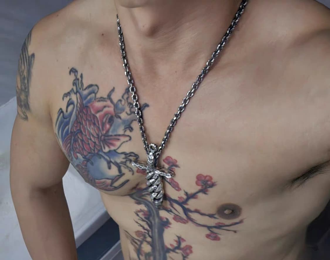 Oceanora S925 수제 홀리 소드 남성 펜던트 상품이미지3