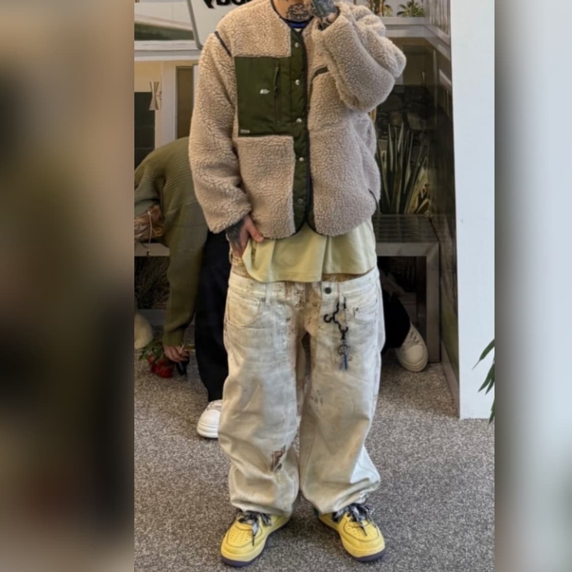 자라x앤더슨벨 자더슨 더블웨이스트밴드 빈티지 프린트 진  6085/488 상품이미지2