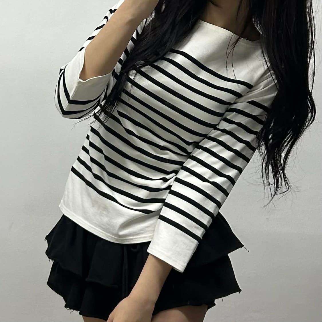 세인트제임스 스트라이프 걸즈 슬리브 보더티 상품이미지2