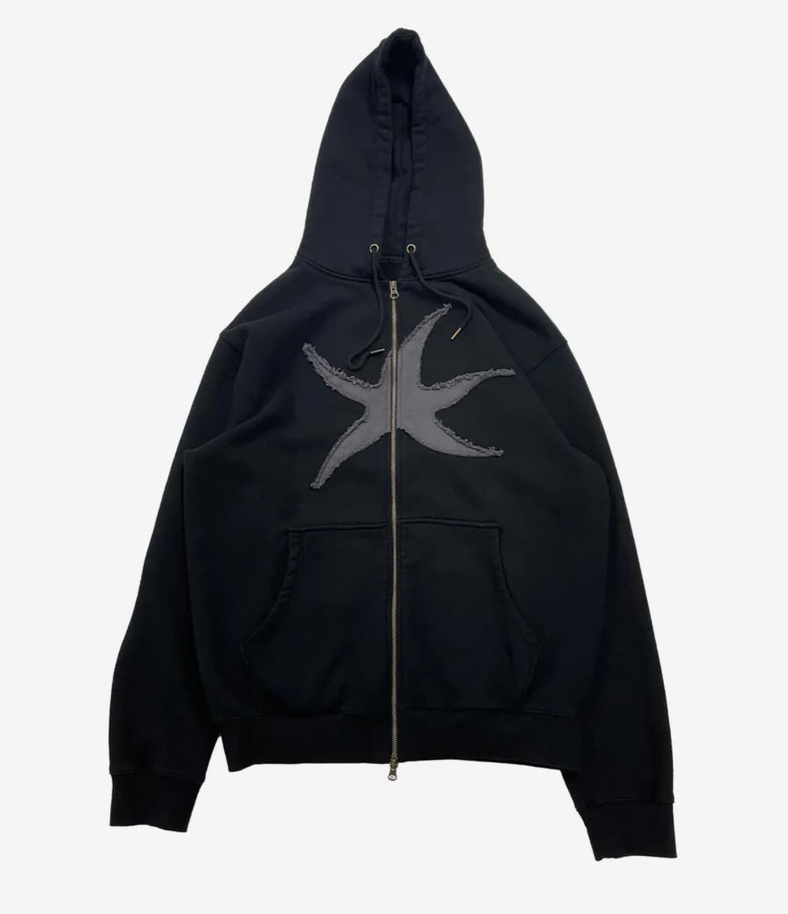 더콜디스트모먼트 starfish hooded zip-up (black) 상품이미지1