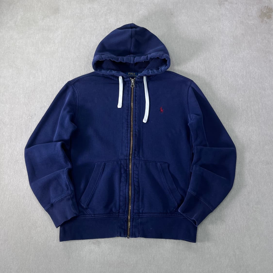 95 폴로랄프로렌 와플 블루 후드집업 상품이미지1