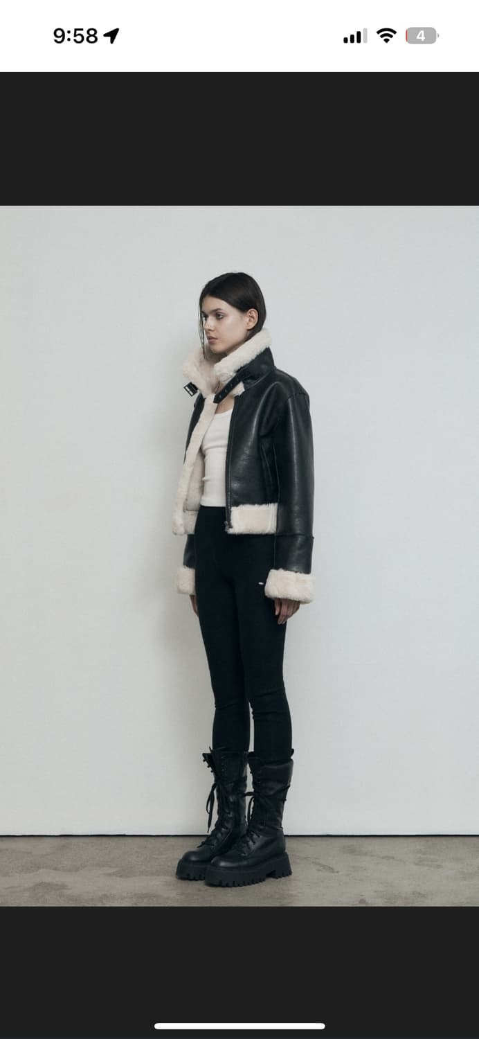 보헴서 슬림 시어링 무스탕 상품이미지2