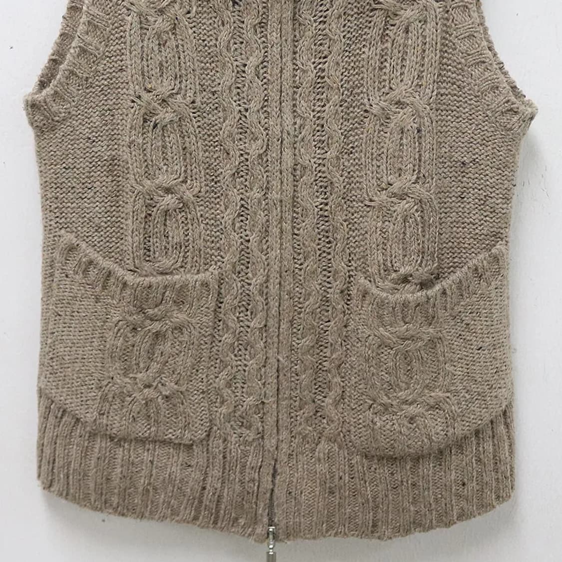 PAS A PAS 꽈배기 니트 베스트 집업 63282 상품이미지4