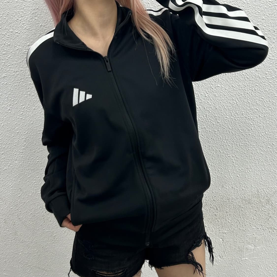 아디다스 빅 에센셜 화이트라인 블랙 트랙탑 S 상품이미지2