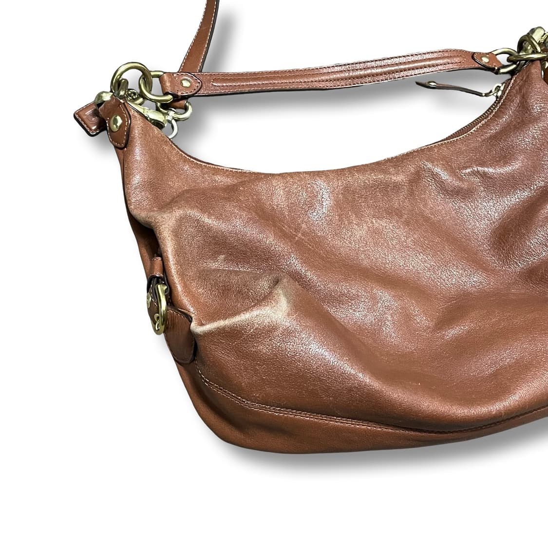 코치 빈티지 레더 숄더백 핸드백 브라운 상품이미지7