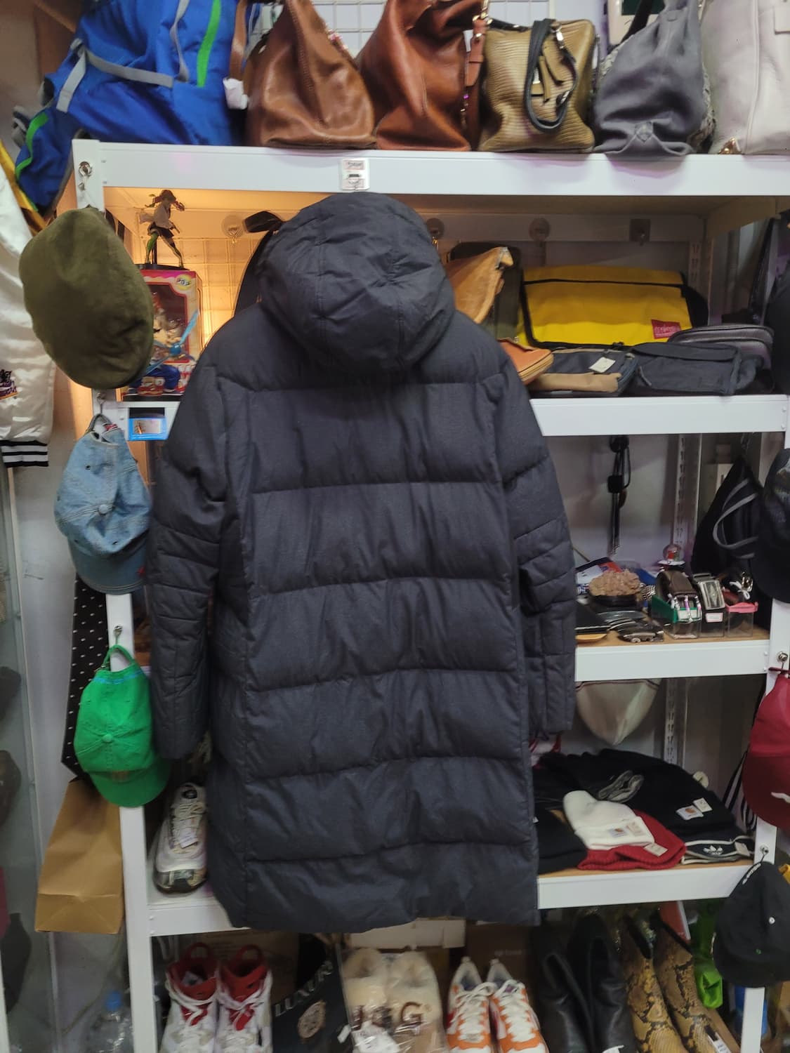 Adidas 아디다스 후드 롱패딩 그레이 (후드 분리형) 상품이미지2