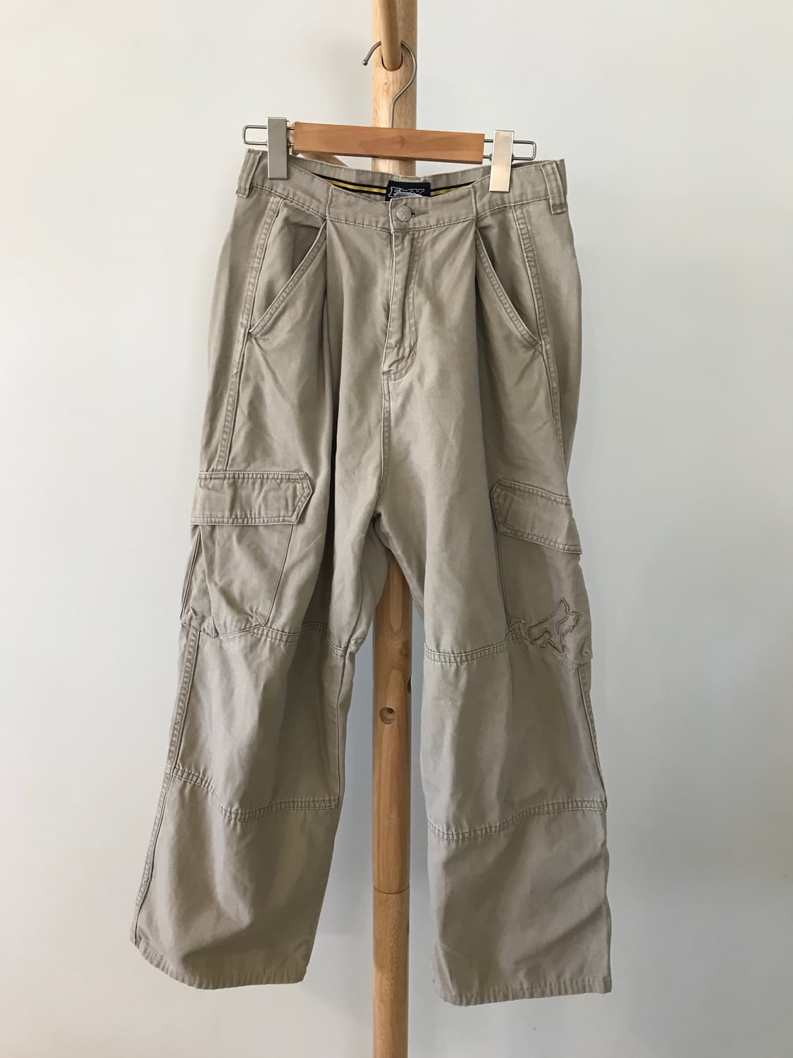 모리걸 핀터깔 y2k 베이지 카고 팬츠 상품이미지2