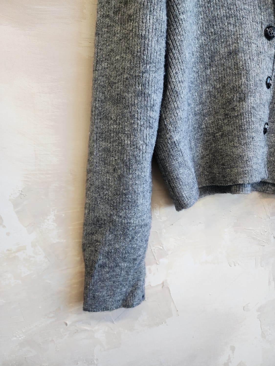 그레이 빅카라 니트 가디건 상품이미지3