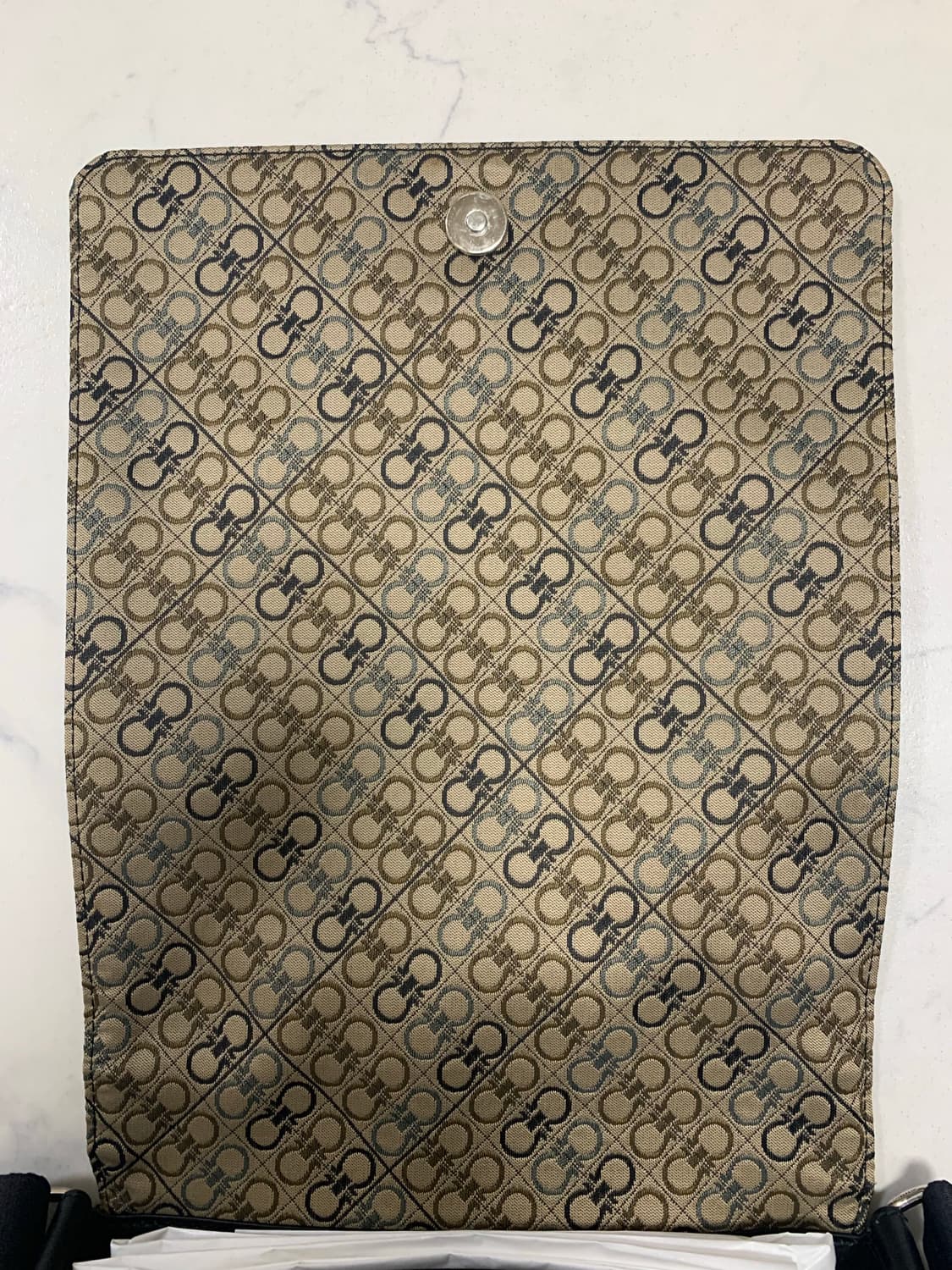 페라가모 Beige Riga Fabric 숄더백 크로스백 상품이미지3