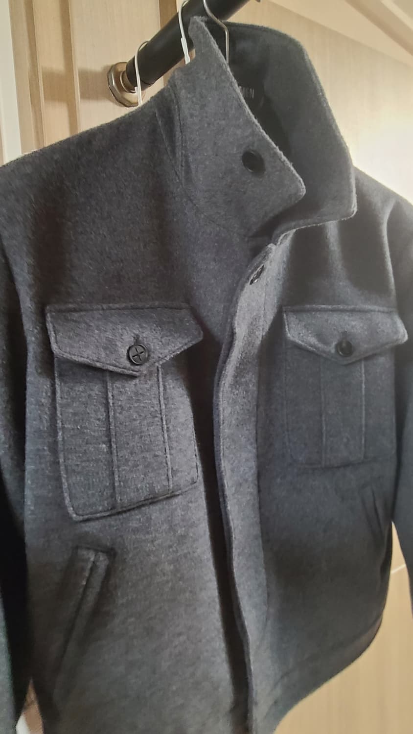 하버 발마칸 펠티드 울 숏 코트 그레이/ 웨스트 그랜드 블러바드 상품이미지4