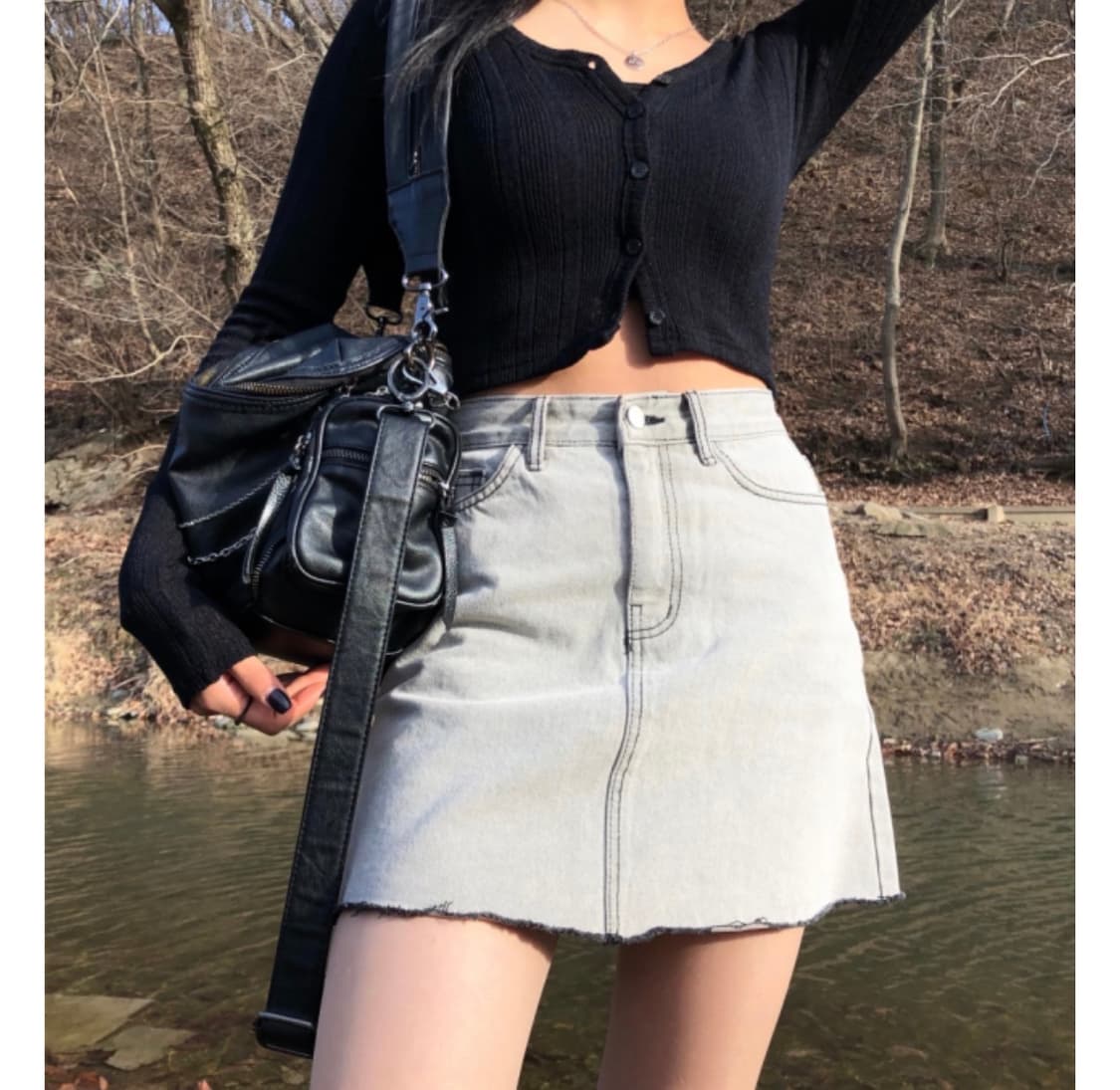 애즈온 러비백 블랙 lovey bag 상품이미지2