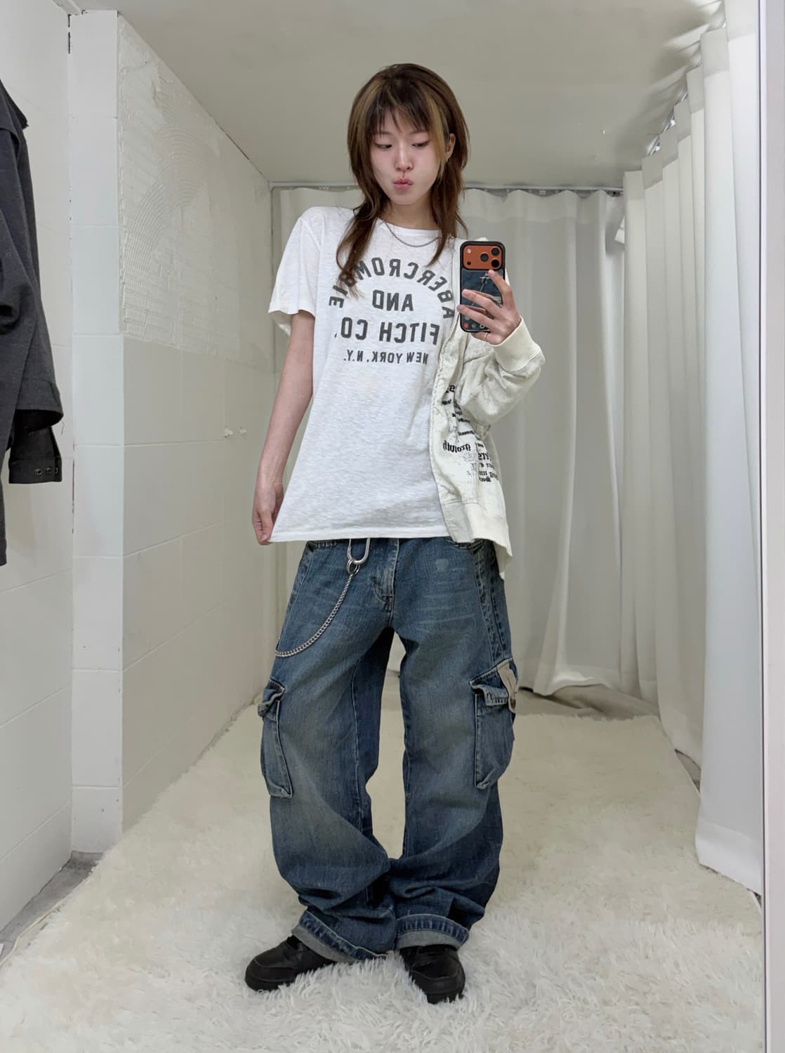 아베크롬비 화이트 그레이 그런지 힙 스트릿 코디 세트 상품이미지4