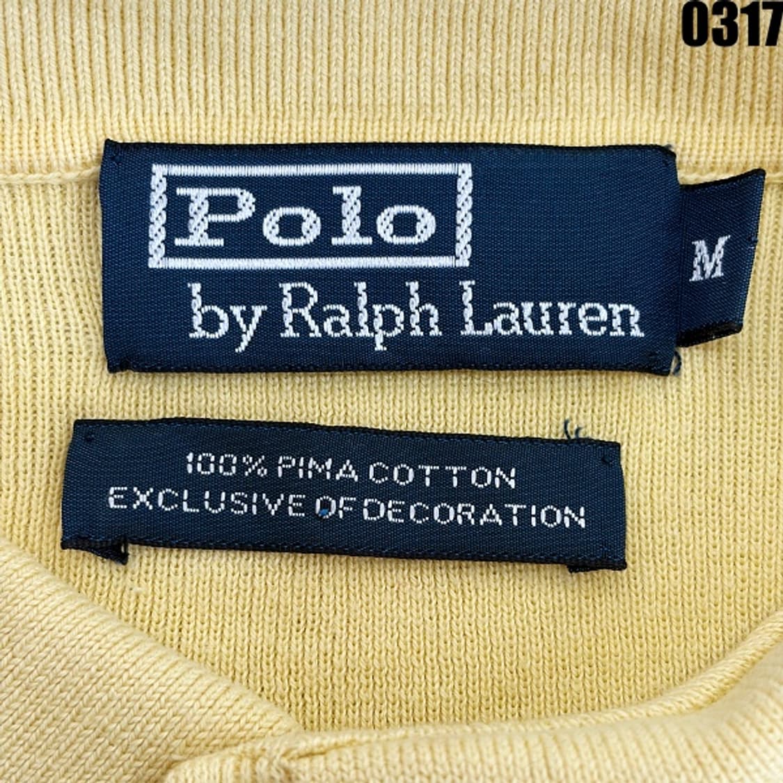 폴로 랄프로렌 코튼 니트 카라 긴팔 M 0317 상품이미지3