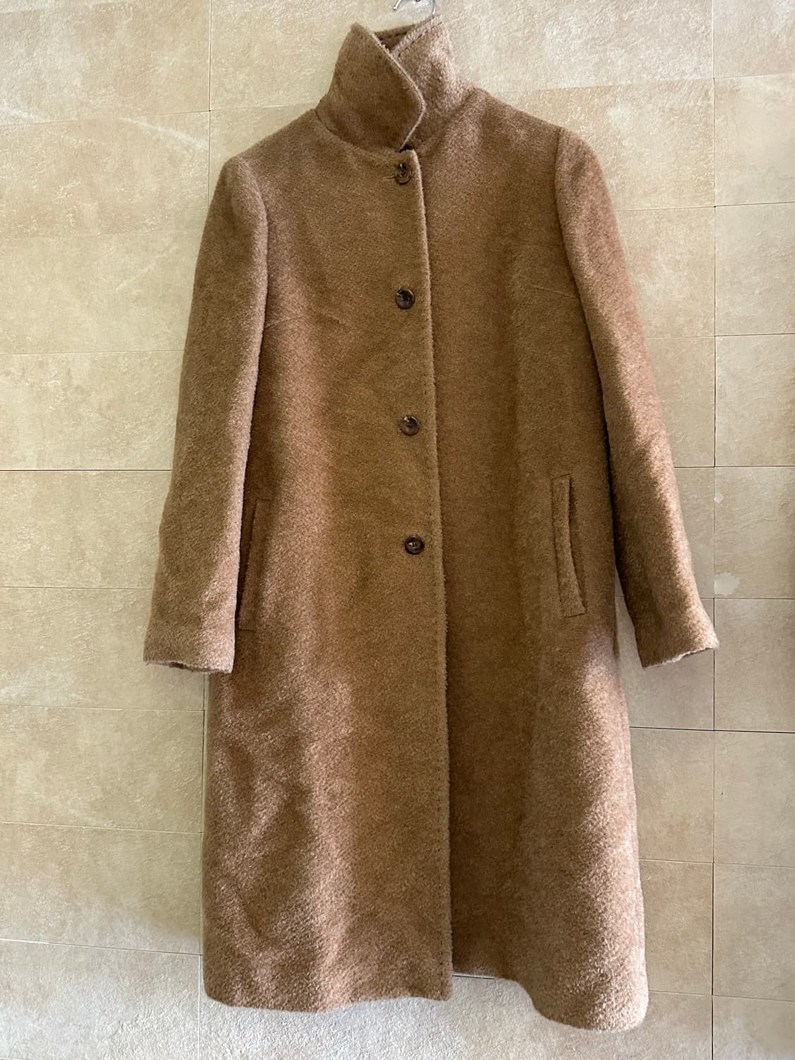 쉬즈미스 브라운 스탠드넥 코트 55 상품이미지2