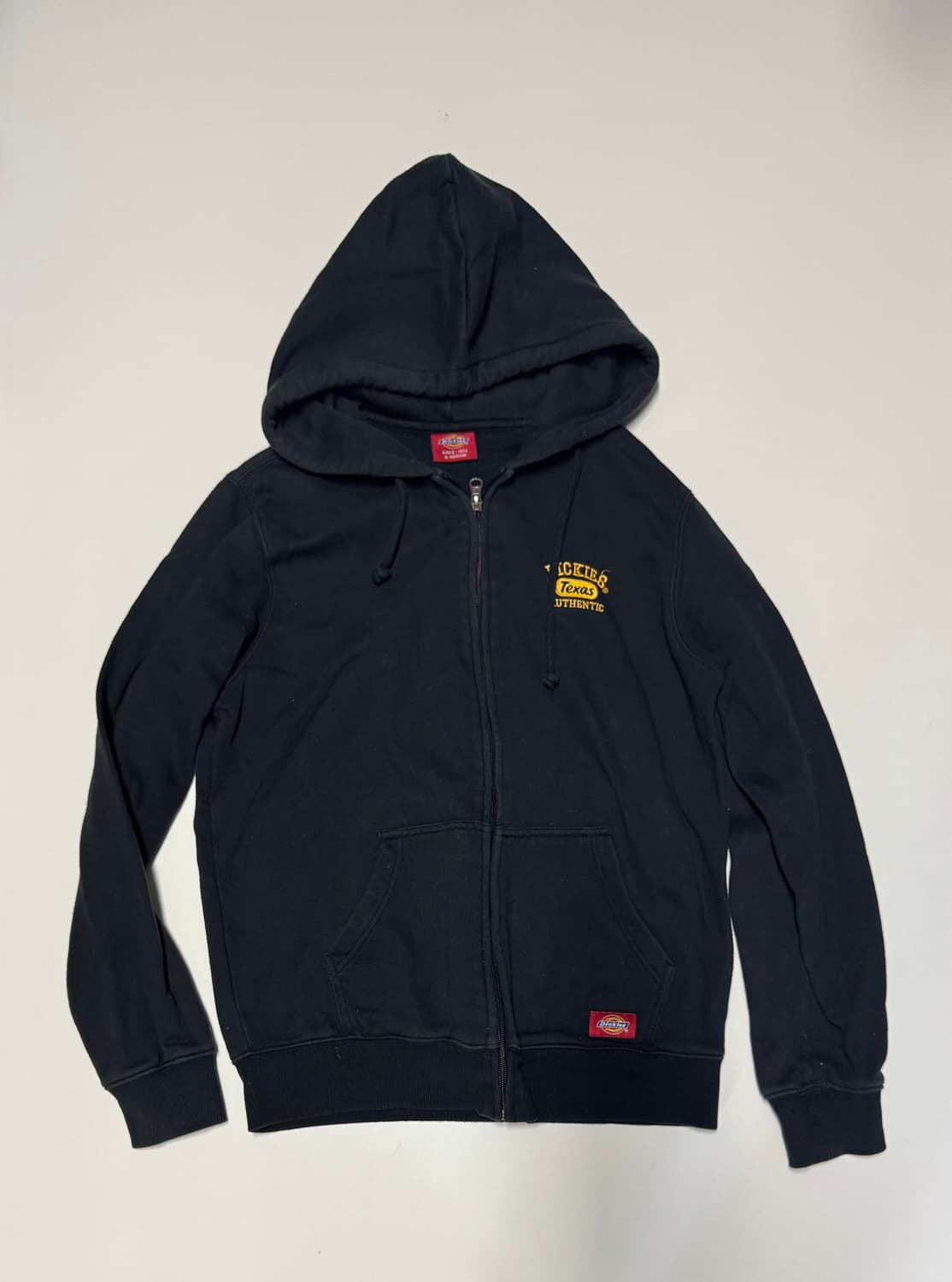 디키즈 텍사스 옐로우 로고 기모 후드집업 M~S 상품이미지1