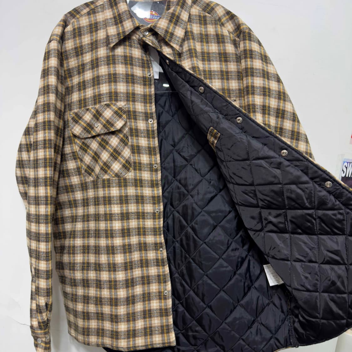 디키즈 체크 퀄팅 안감 셔츠 상품이미지4