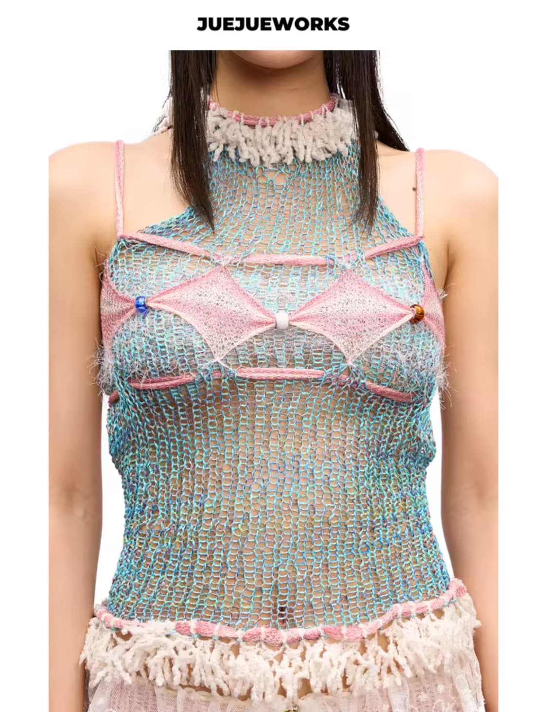 Juejueworks 니트 홀터넥 슬리브리스 상품이미지2