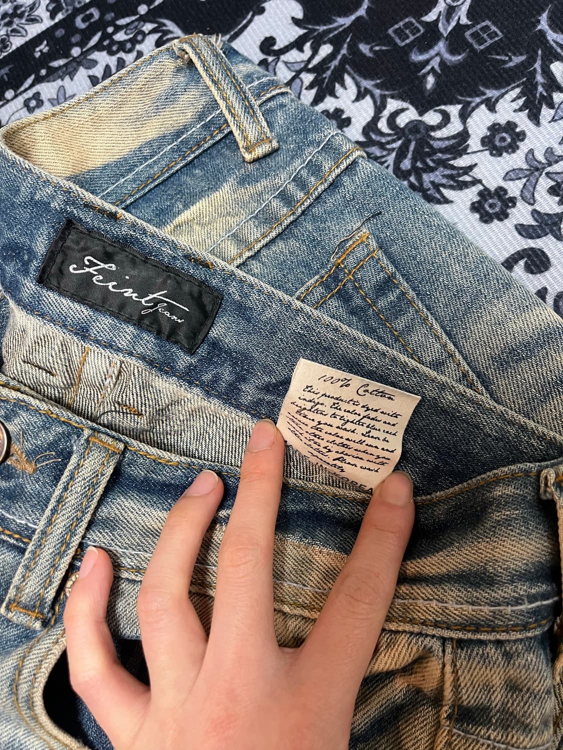 빈티지 샌드워싱 디스트로이드 데님팬츠 30 상품이미지7