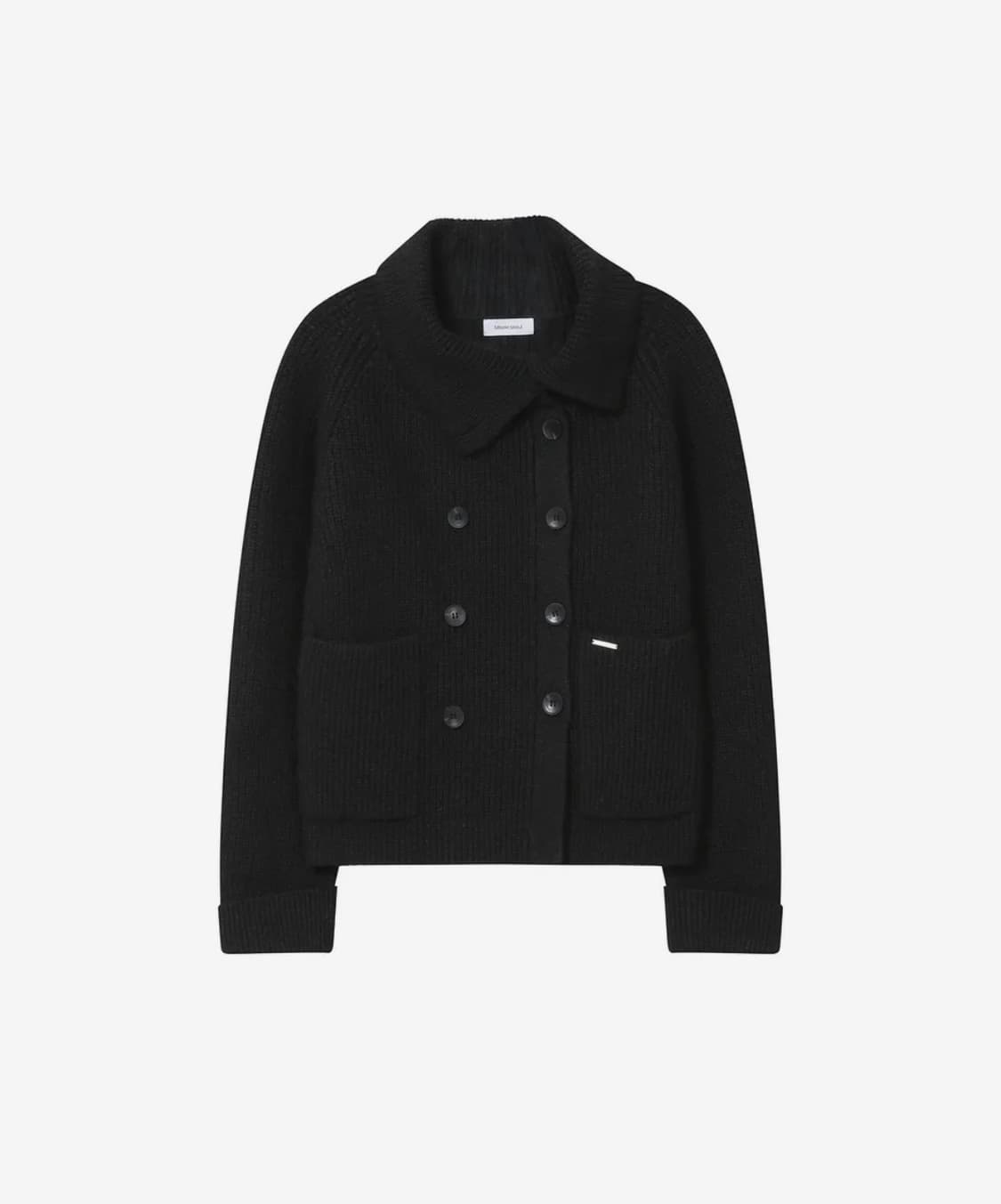 미세키서울 더블 버튼 볼드 니트 블랙 상품이미지2