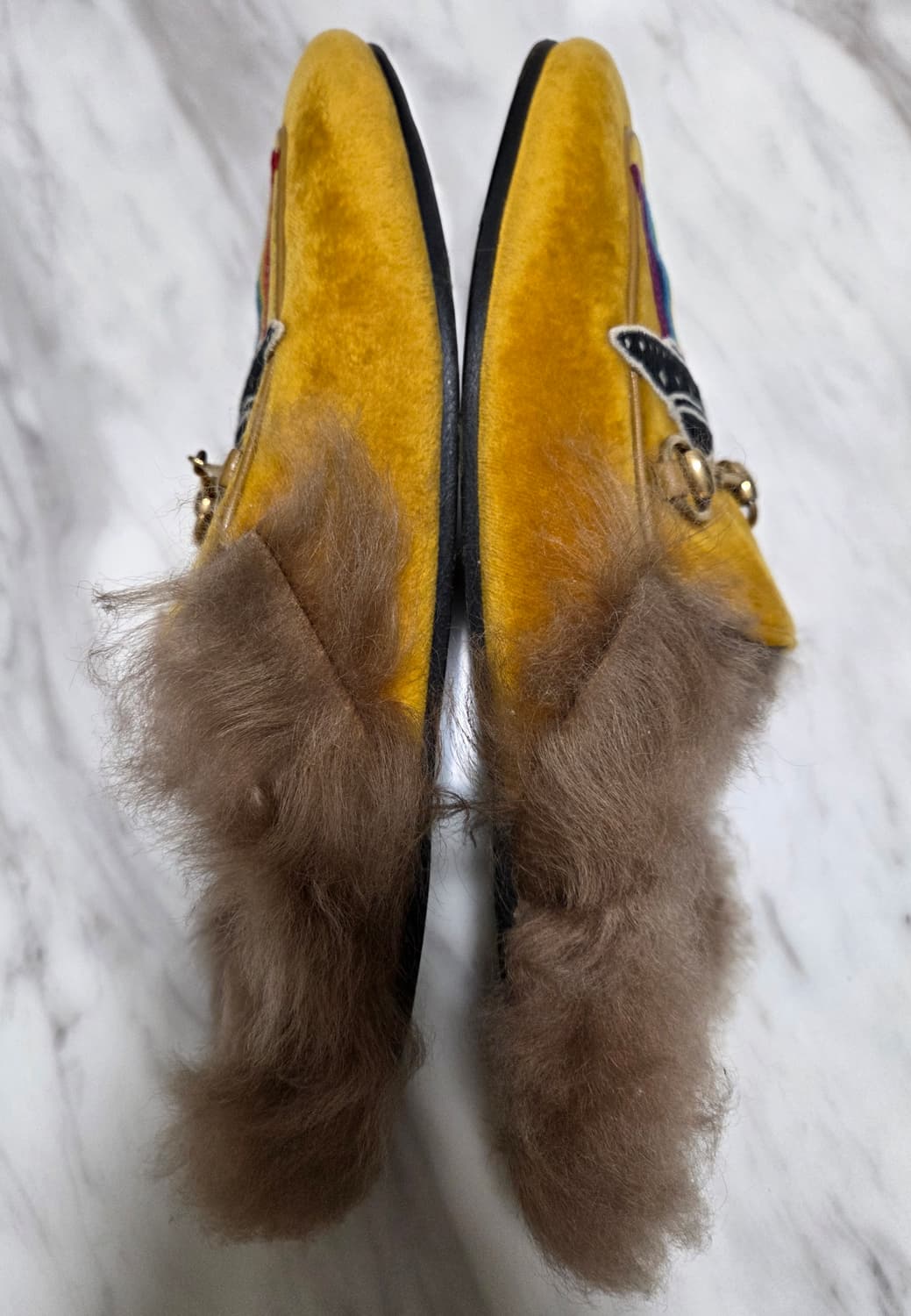 구찌 프린스타운 벨벳 머스더트 퍼 뮬 상품이미지9