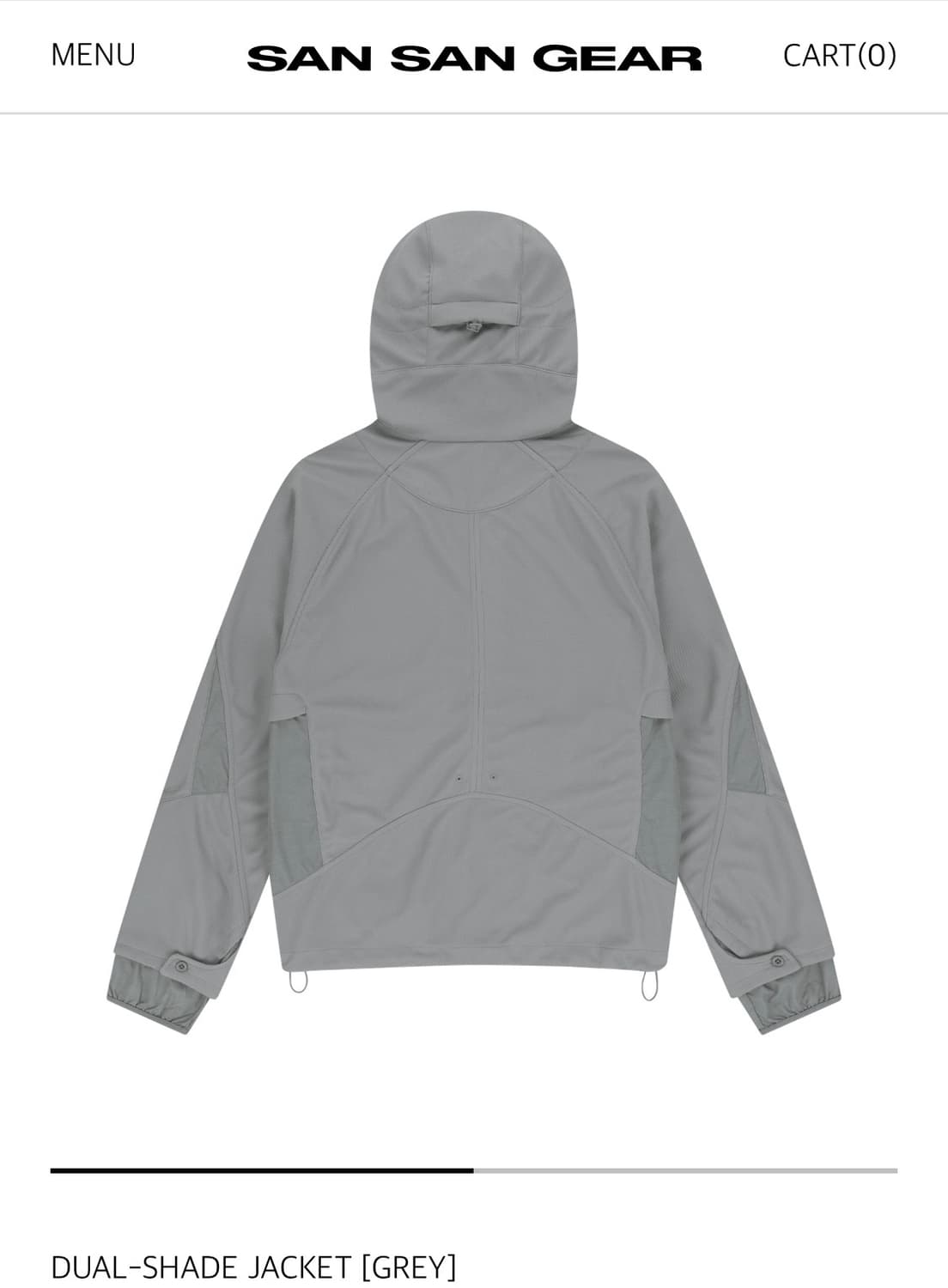 산산기어 DUAL-SHADE JACKET [GREY] 1사이즈 상품이미지2
