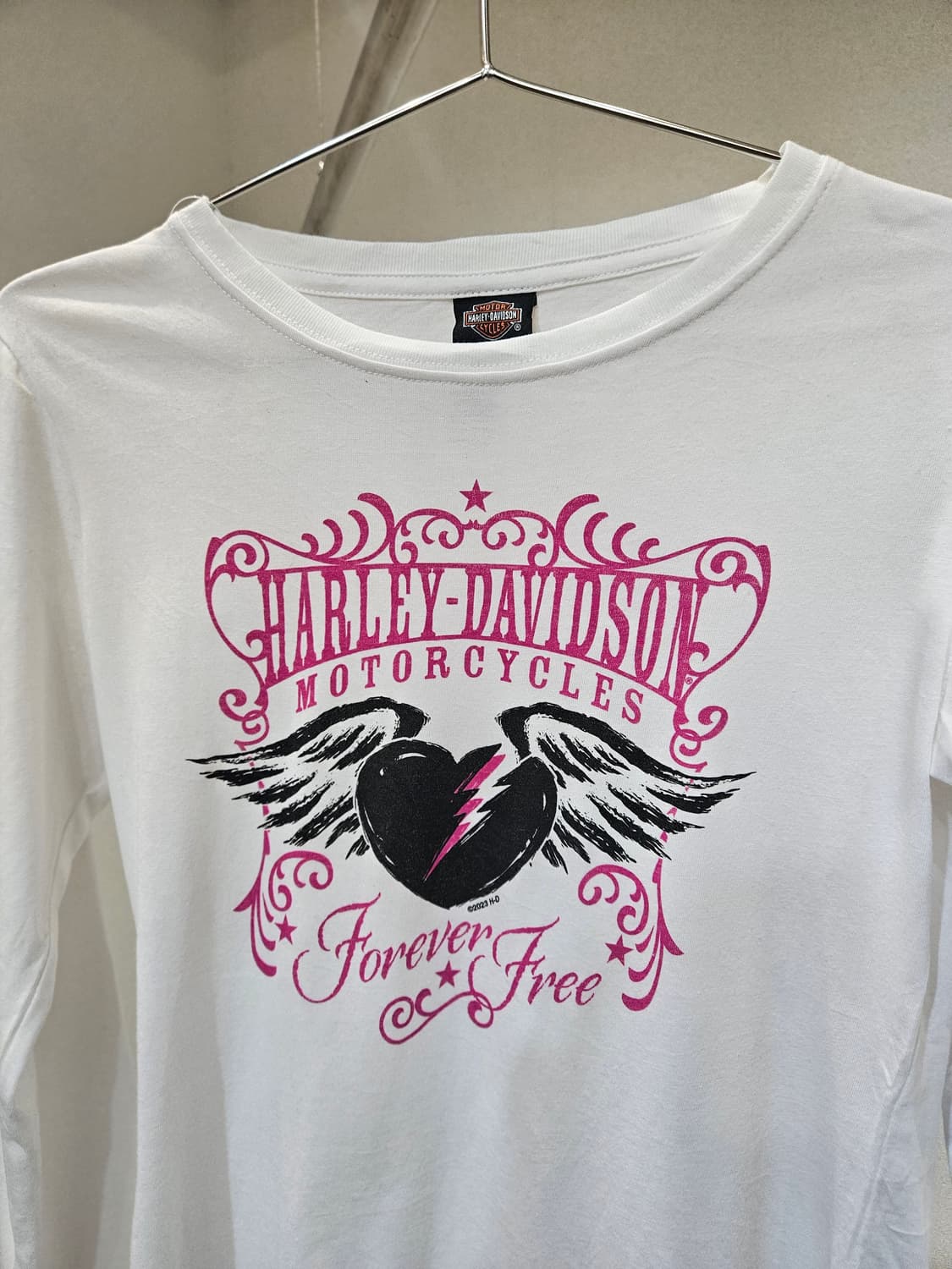 할리데이비슨 하트그래픽 슬리브 티셔츠 상품이미지3