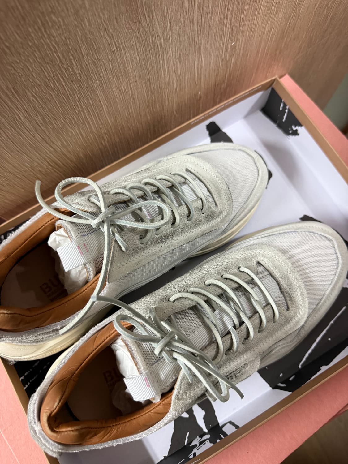 [41] 부테로 빈치 더티 스니커즈 화이트 라이트 그레이 상품이미지2