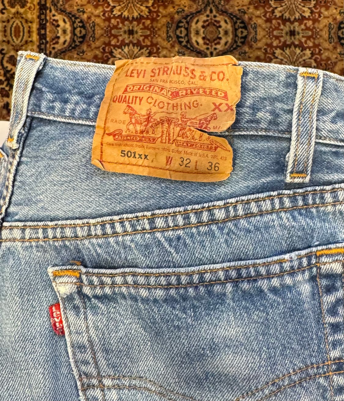 usa 빈티지 리바이스 501 데님 32"(30~31추천) (466) 상품이미지5