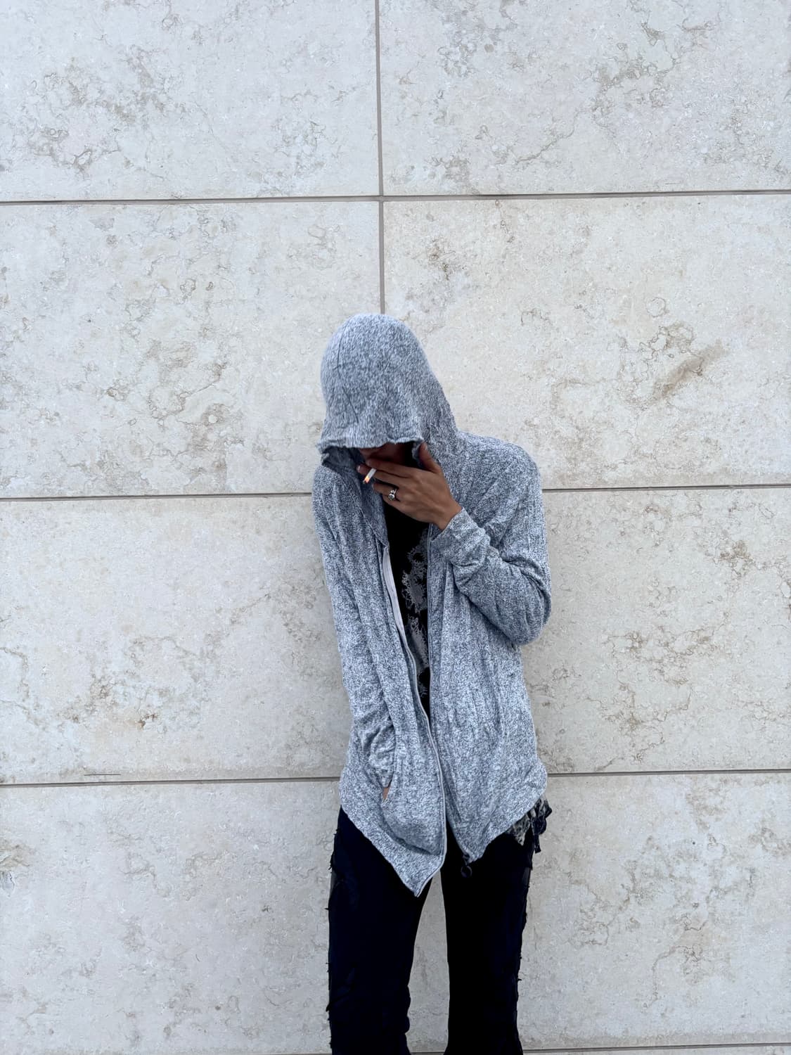 “Vintage” Loose fit Grey hoodie zip up 상품이미지2