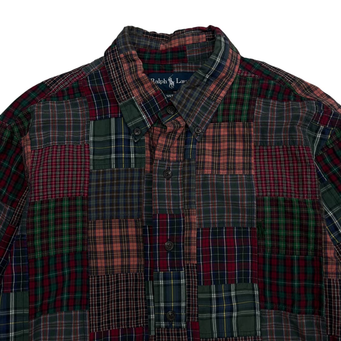 폴로 랄프로렌 딥그린포니 패치워크 셔츠 L 상품이미지5