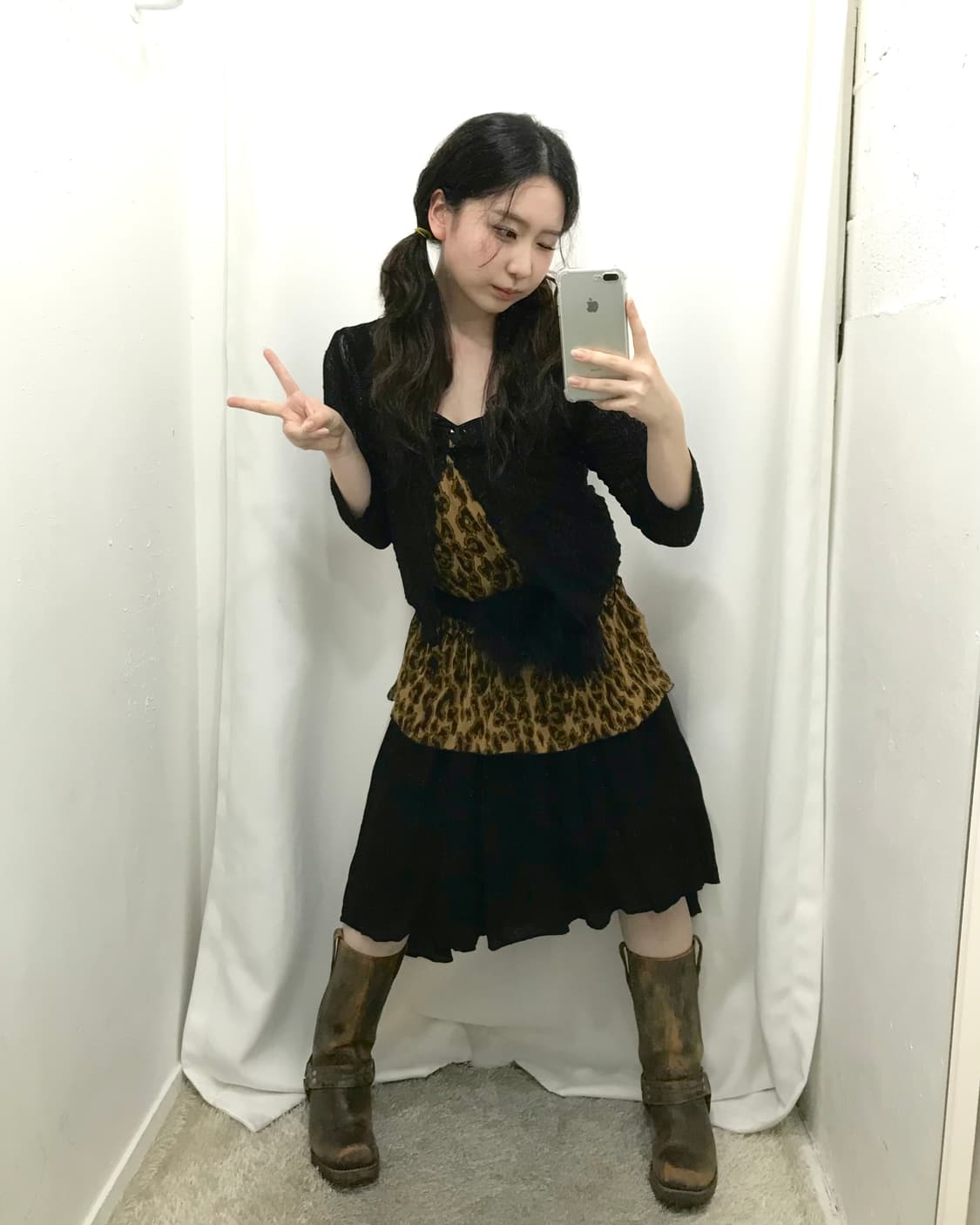 브라운 레오파드 오네갸루 코디 세트 💅 상품이미지2